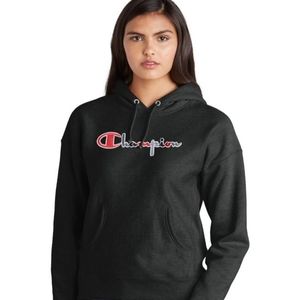 Champion black logo hoodie